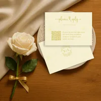 Minimal Elegant Floral RSVP | QR Code Wedding  Enclosure Card