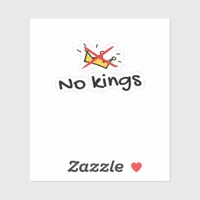 No Kings In America Classic Retro Style Sticker