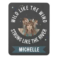 Wild Like the Wind, Strong Like the River | Custom Door Sign