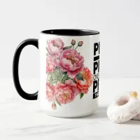 Pink Flowers Floral Christian Prayer Quote Mug