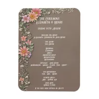 Elegant Floral Wedding Invitation Customizable  Magnet