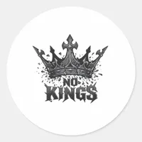 No Kings In America Minimal Clean Classic Round Sticker