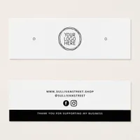 Add Your Logo Stud Earrings Display Card