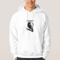 Funny F-Caw-F Crow Retro Graphic Hoodie