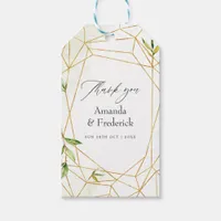 Watercolor Geometric Crystal Wedding Gift Tags