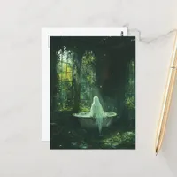 The Ghost in the Abandoned House Bathtub Postcard