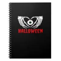 Eye Halloween - Skeleton Hands Heart Notebook