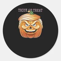 Pumpkin Donald, Funny Halloween Scary Classic Classic Round Sticker