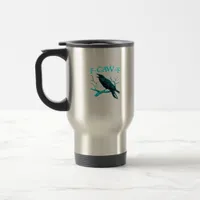 Crow F-Caw-F Funny Bird Retro Travel Mug