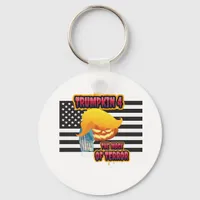 Halloween Funny Trumpkin Classic Keychain