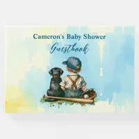 Personalized Baseball Themed Baby Shower Guest Book