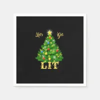 Let's Get Lit Christmas Christmas Napkins