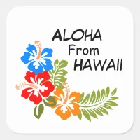 Aloha From Hawaii Square Sticker