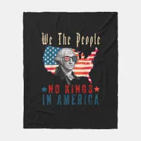 No Kings In America We The People Fleece Blanket