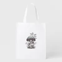Cottagecore Mushroom Goblincore Aesthetic  Mushroo Grocery Bag