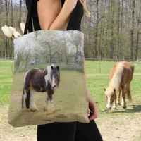 Horse love - cute tinker  tote bag