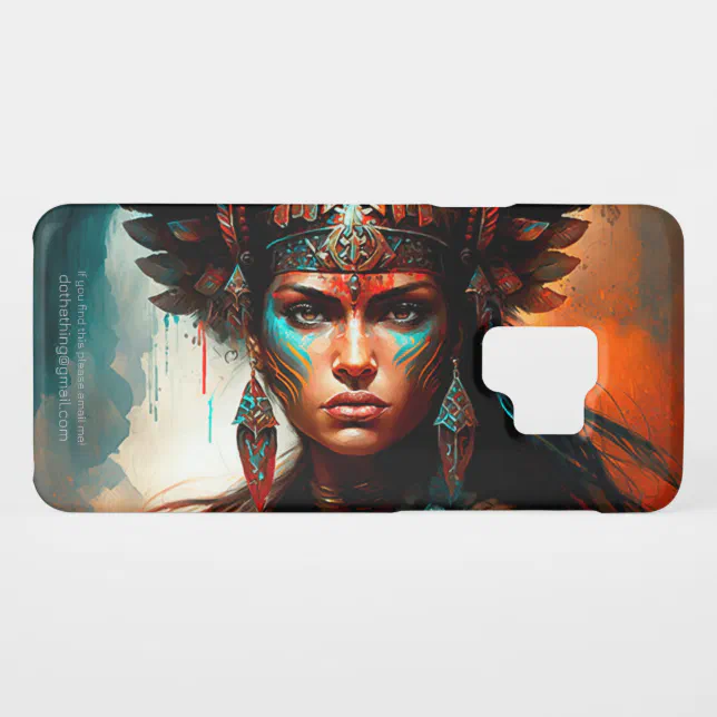 New World Warrior Princess Portrait Oil Watercolor Case-Mate Samsung Galaxy S9 Case