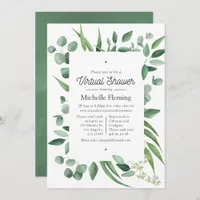 Watercolor Eucalyptus Greenery Virtual Shower Invitation