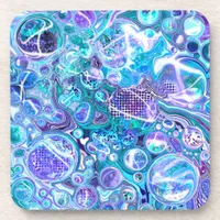 Blue Rhapsody | Abstract Art Beverage Coaster