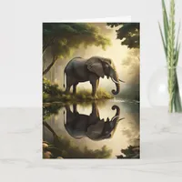 An Elephant's Reflection | Happy Birthday Card