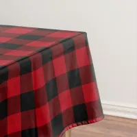 Wild Wonderful Christmas Red Buffalo Plaid ID604 Tablecloth