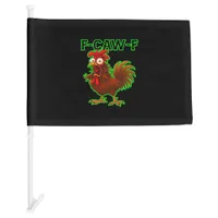 F-Caw-F Chicken Classic Retro Graphic Car Flag