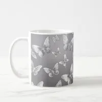 Silver Butterflies Wildlife Lovers Coffee Mug