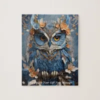 Cute Beautiful Boho Owl Jigsaw Puzzle