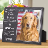 Custom Photo Pet Dog Golden Retriever Memorial Plaque
