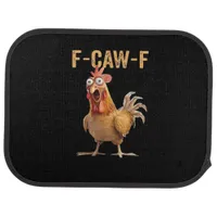 Funny Screaming Chicken F-Caw-F Joke Design Classi Car Floor Mat