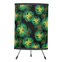 Tropical Monstera Leaves Pattern Tripod Lamp