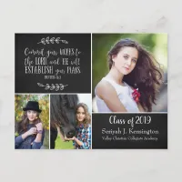 Christian Graduation Bible Verse | Chalkboard Postcard