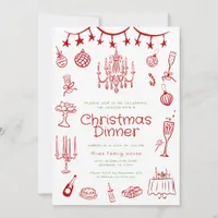 Holiday Illustrations Work Party Invites