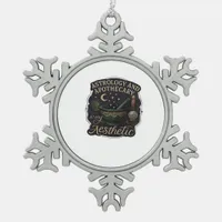 Whimsigoth Fantasy – Mystical Forests, Moons & Mag Snowflake Pewter Christmas Ornament