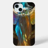 Glass Angel cast in blue and gold iPhone 15 Plus Case