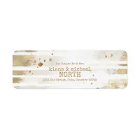 Golden Brush Stroke Stripes Wedding ID655 Label