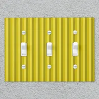 Rustic Country-Style Thin Yellow Stripes Light Switch Cover