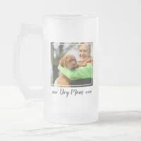 Best Dog Mom Ever Pet Photo Frosted Glass Beer Mug