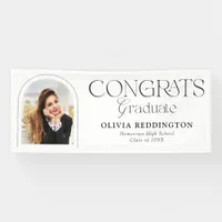 Modern Typography Photo Arch Graduation Party Banner