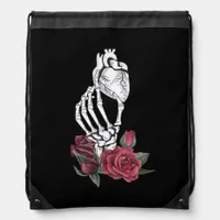 Heart The Skeleton's Hand Classic Drawstring Bag