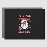 Groovy Christmas Santa Tis The Season Car Magnet