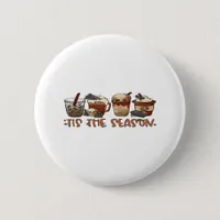 Skeleton Coffee Cups Coffee Lover Button