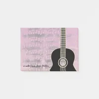 Pink Tones Guitar Post-it Notes