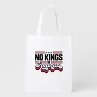 No Kings In America USA Retro Classic Grocery Bag