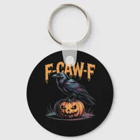 F-Caw-F Halloween Raven Jack-O-Lantern Spooky Seas Keychain