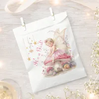 Pink & Gold Fairy Cottage Core Girl's Baby Shower  Favor Bag