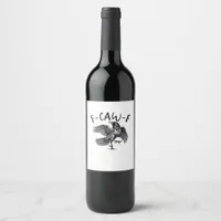 F Caw F Essential Classic Aesthetic Wine Label
