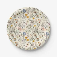 A Little Wildflower Girl Baby Shower Paper Plates