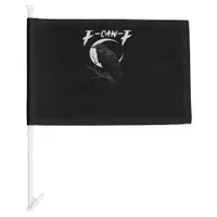 Funny Crow Retro Classic Style Car Flag