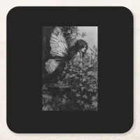 Fairy Grunge Goblincore Cottagecore Fairycore Whim Square Paper Coaster